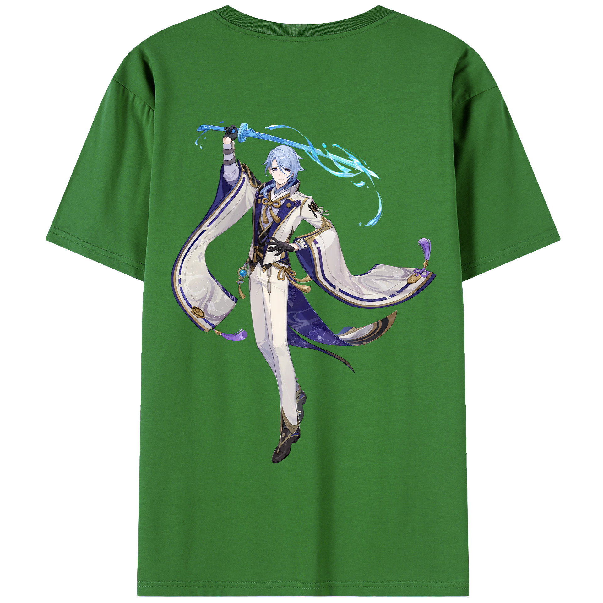 げんし神 神里綾人 かみさとあやと genshin Kamisato Ayato レディース半袖Tシャツ(バックプリント)